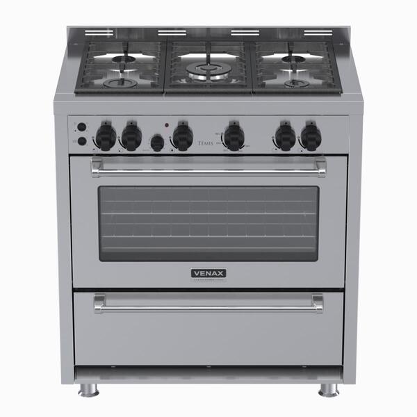 Fogão Venax Temis 5 Bocas A Gas Mesa De Inox 127v Inox