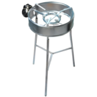 Fogareiro 6 Caulins 34cm Tripé 60cm Zincado 110.4  - Papalégu