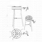 Fogareiro Alta Pressão 12 Caulins Reforçado Com Pés Papalegua