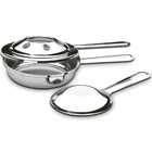 Fogareiro Grande Abafador Plátanos Inox Queimador Rechaud