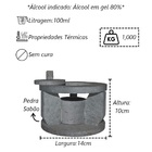 Fogareiro Réchaud P E Caçarola 800ml Alça Cobre Pedra Sabão