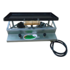 Fogareiro Retangular Metal Fogoes 02q Com Chapa E Borda