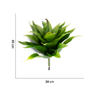 Folha Artificial Agave Com Raiz X24 Para Arranjos Verde 60 Cm