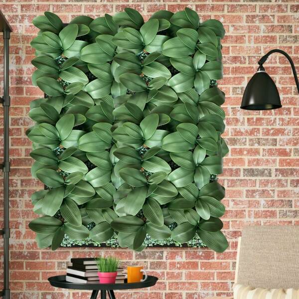 Folha Artificial Orquídea Verde 26x35cm 18 Unidades Com Raíze