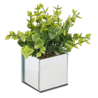 Folha de Chá Vaso Espelhado 6cm