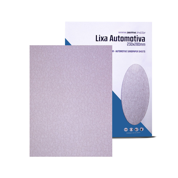 Folha De Lixa  Seca Automotiva Aeme Extra 230x280 50 Unidades
