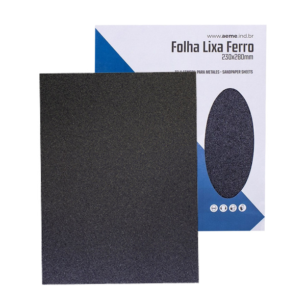 Folha De Lixa Ferro Aeme 230x280mm 50 Unidades - 180
