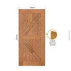 Folha De Porta 210x100 Cm Tauari Celeiro Mapaf Marrom-claro