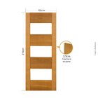 Folha De Porta 210x102cm Tauari Milao Sem Vidro Mapaf Marrom