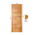 Folha De Porta 210x110cm Tauari Belga Mapaf Marrom-claro