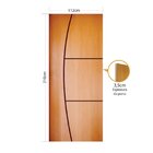 Folha De Porta 210x112cm Hdf Frisada Modelo 193 Mapaf Marrom