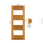 Folha De Porta 210x120 Cm Tauari Milao S/ Vidro Mapaf Marrom