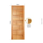 Folha De Porta 210x60 Cm Tauari Belga Mapaf Marrom-claro