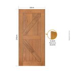 Folha De Porta 210x60 Cm Tauari Celeiro Mapaf Marrom-claro