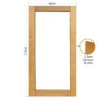 Folha De Porta 210x60 Cm Tauari Panoramica Sem Vidro Mapaf Ma