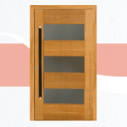 Folha De Porta 210x60cm Tauari Milao Sem Vidro Mapaf Marrom-c