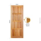 Folha De Porta 210x60cm Tauari Pp16 Mapaf Marrom-claro