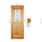 Folha De Porta 210x62 Cm Tauari Alteza Com Grade Mapaf Marrom