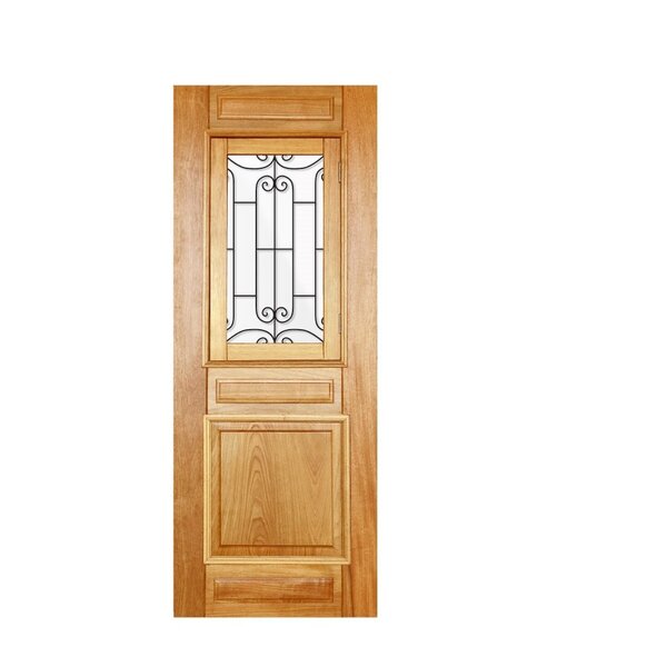 Folha De Porta 210x62 Cm Tauari Alteza Com Grade Mapaf Marrom