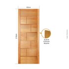 Folha De Porta 210x62 Cm Tauari Belga Mapaf Marrom-claro