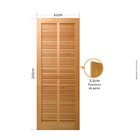 Folha De Porta 210x62 Cm Tauari Veneziana Mapaf Marrom-claro