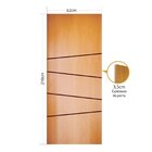 Folha De Porta 210x62cm Hdf Frisada Modelo 196 Mapaf Marrom C