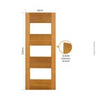 Folha De Porta 210x62cm Tauari Milao Sem Vidro Mapaf Marrom-c