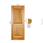 Folha De Porta 210x70 Cm Tauari Alteza Almofadada Mapaf Marro