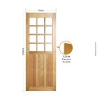 Folha De Porta 210x70cm Tauari Veneza Sem Vidro Mapaf Marrom-