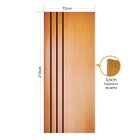 Folha De Porta 210x72cm Hdf Frisada Modelo 195 Mapaf Marrom C