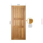 Folha De Porta 210x72cm Tauari Ad03 Mapaf Marrom Claro