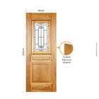 Folha De Porta 210x80 Cm Tauari Alteza Com Grade Mapaf Marrom