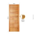 Folha De Porta 210x80 Cm Tauari Belga Mapaf Marrom-claro