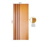 Folha De Porta 210x80cm Hdf Frisada Modelo 195 Mapaf Marrom C