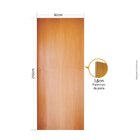 Folha de porta 210x80cm Tauari HDF S/ Friso Mapaf