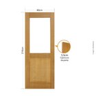 Folha De Porta 210x80cm Tauari Monaco Sem Vidro Mapaf Marrom-