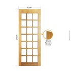 Folha De Porta 210x82cm Tauari Ad Vidros Mapaf Marrom-claro
