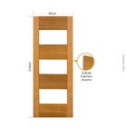 Folha De Porta 210x82cm Tauari Milao Sem Vidro Mapaf Marrom-c