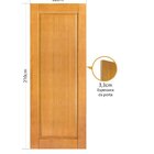 Folha De Porta 210x82cm Tauari Segovia Mapaf Marrom-claro
