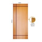 Folha De Porta 210x90 Cm Hdf Frisada Modelo 197 Mapaf Marrom