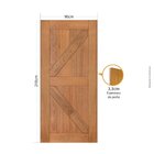 Folha De Porta 210x90 Cm Tauari Celeiro Mapaf Marrom-claro