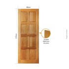 Folha De Porta 210x90 Cm Tauari Pv8 Mapaf Marrom-claro