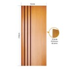 Folha De Porta 210x92cm Hdf Frisada Modelo 195 Mapaf Marrom C
