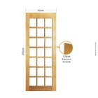 Folha De Porta 210x92cm Tauari Ad Vidros Mapaf Marrom-claro