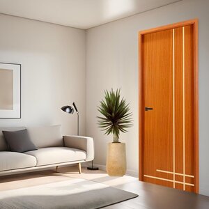 Folha De Porta Madeira Maciça 80x210x3,5cm Ziby Castle Cedro Rosa