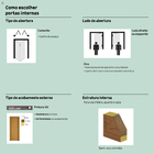 Folha de Porta Camarão de Madeira Lisa Pintura UV Branco 2,10x0,70m Artens