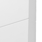 Folha de Porta Camarão de Madeira Decorada Pintura UV Branco Modelo Friso Slim 2,10x0,80m Artens