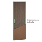 Folha de Porta de Giro Lucerna UV de Madeira Decorada Pintura UV Branco 2,10x0,70m Artens