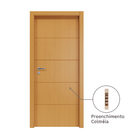 Folha de Porta de Giro Lucerna UV de Madeira Decorada Pintura UV Curupixá 2,10x0,70m Artens