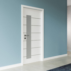 Folha de Porta de Giro de Madeira com Visor Pintura UV Branco 2,10x0,90m Artens